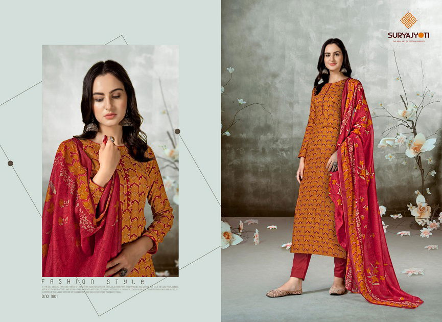 Suryajyoti Nargis Vol 18 Casual Wear Wholesale Printed Cotton Dress Material
